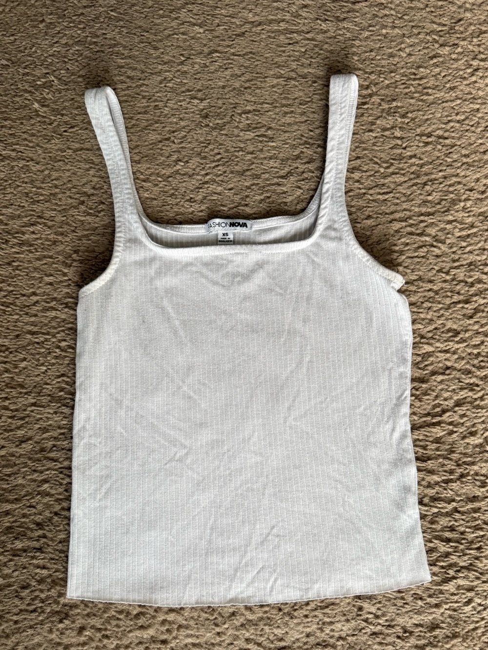 Fashion Nova Ribbed Square Neck Tank